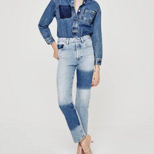 AG Adriano Goldschmied Alexxis High Waist Straight Jeans Size 25 NWT $249